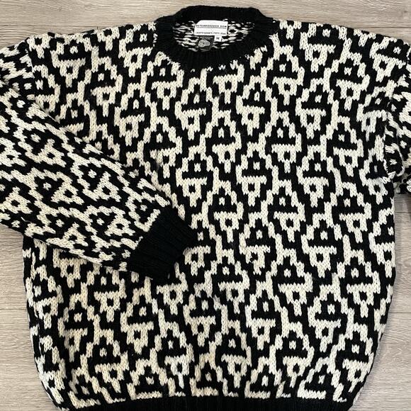 Vintage Peterborough Row Mens Sweater M Chunky Grandpa 100% Wool Warm - Picture 2 of 7